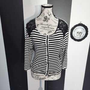 Y2k Stripe Cardigan